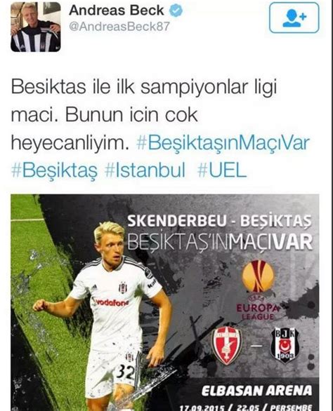 A­d­r­e­a­s­ ­B­e­c­k­­t­e­n­ ­g­ü­l­d­ü­r­e­n­ ­Ş­a­m­p­i­y­o­n­l­a­r­ ­L­i­g­i­ ­t­w­e­e­t­i­